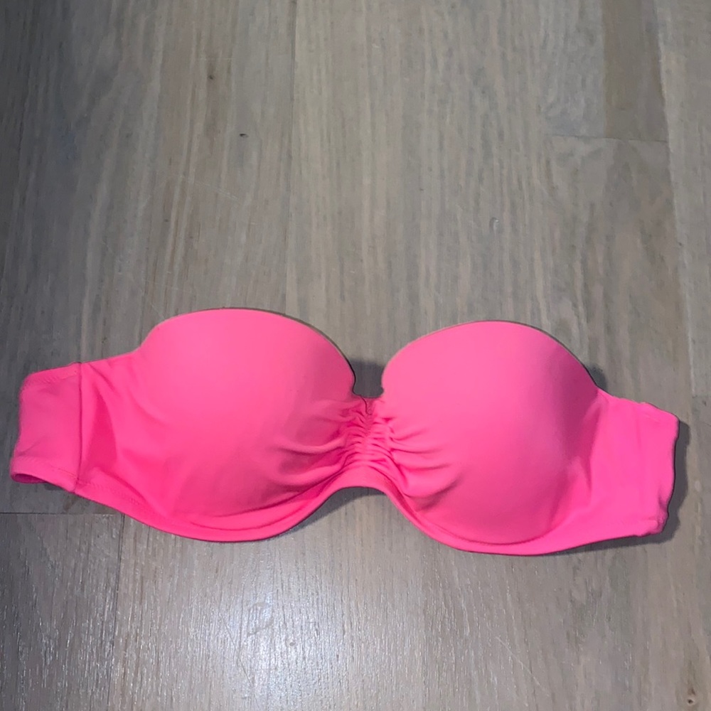 Victoria’s Secret strapless pink bikini top